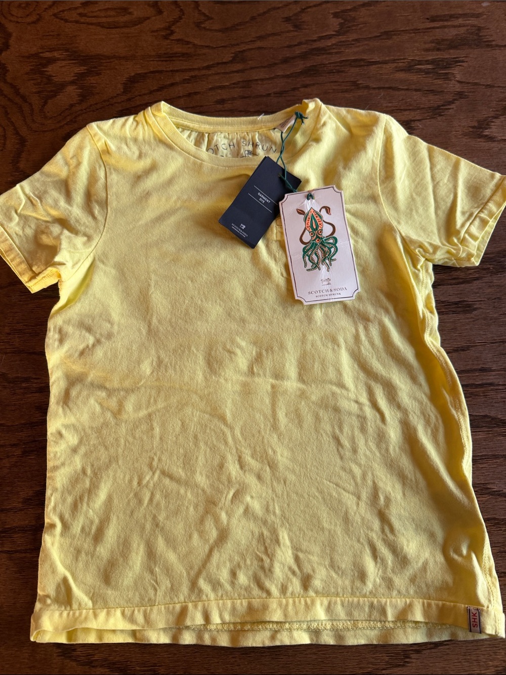 Scotch & Soda Kids Lemon Yellow Short Sleeve Tee